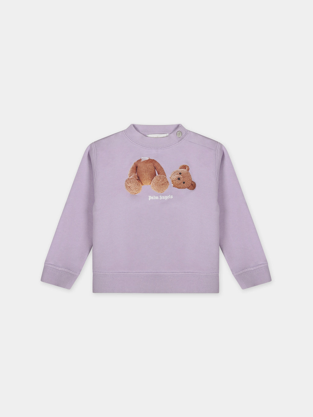 Purple sweatshirt for baby girl with bear